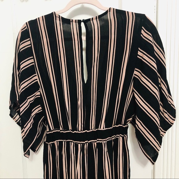 INA🛍 Black Striped Jumpsuit, Size:M - Picture 2 of 6